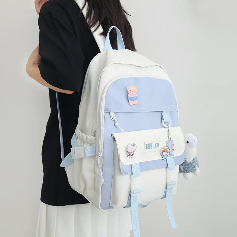 Lightweight Large Capacity Backpack for High School Girls