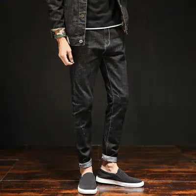 2020 Korean Style Men's Slim Fit Spring Jeans
