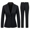MODFUL Womens 2 Piece Business Suit Pant Set Slim Fit One Button Blazer Jacket Lady Work Suit for Office (Black01X-Small)