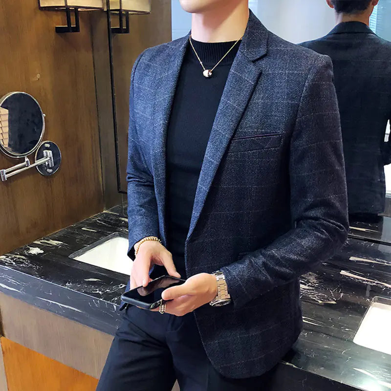 2019 Men's Slim Fit Casual Blazer in Korean Style