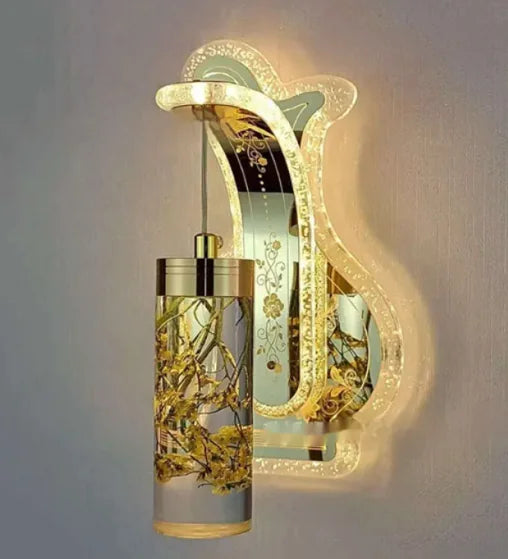 Oval Acrylic Crystal Hanging Wall Lamp