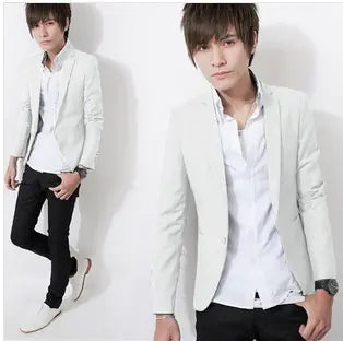 Men's Korean Slim Fit Blazer Casual Jacket