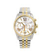 Michael Kors (MK5955) Lexington Chronograph Silver Gold Toned Stainless Steel Watch