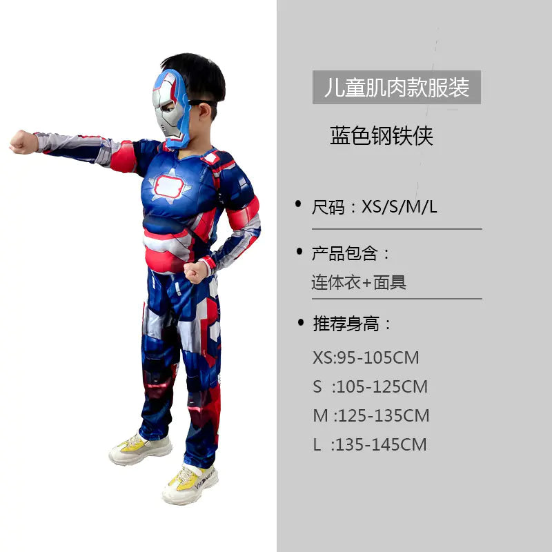 Cosplay Costume Set: Captain America, Hulk, Iron Man, Batman, Spider-Man, Flash