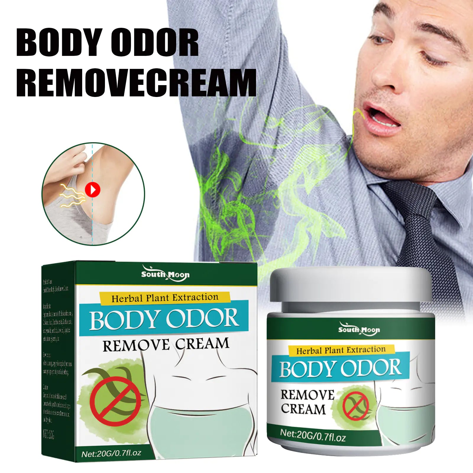 South Moon Underarm Deodorant Cream for Odor Control