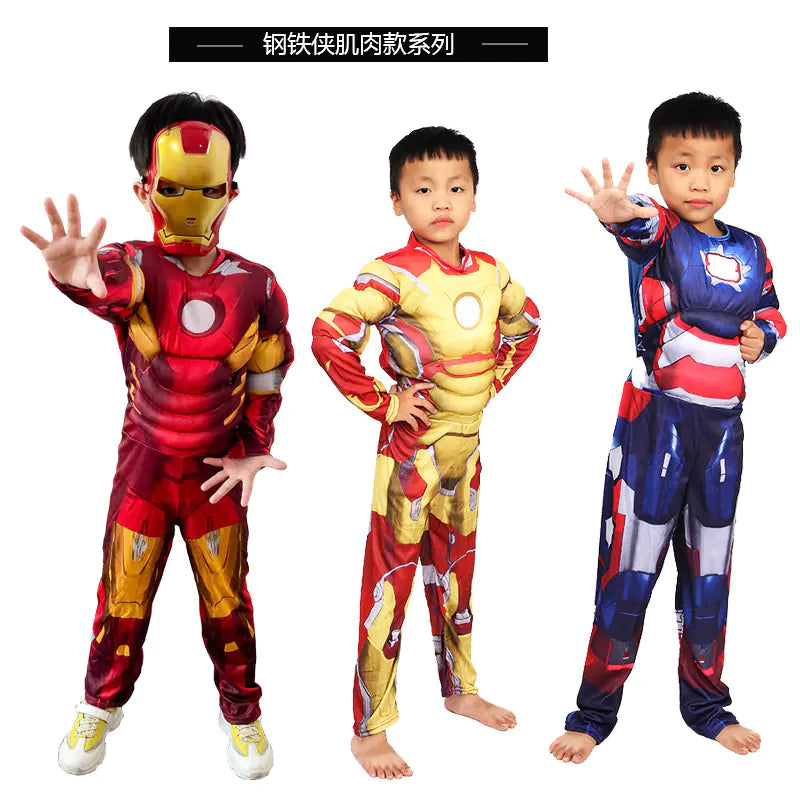 Cosplay Costume Set: Captain America, Hulk, Iron Man, Batman, Spider-Man, Flash