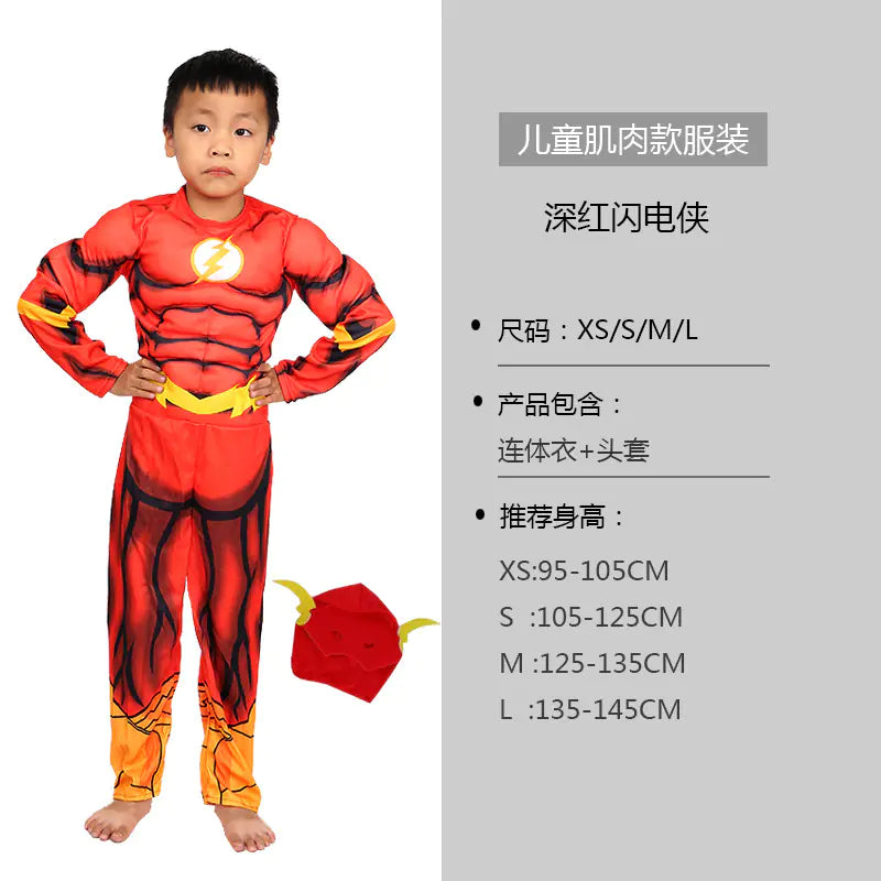 Cosplay Costume Set: Captain America, Hulk, Iron Man, Batman, Spider-Man, Flash