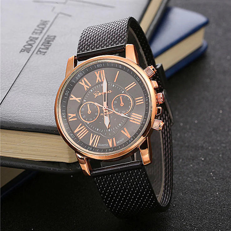 Multicolor PVC Bracelet Quartz Watch with Roman Numerals