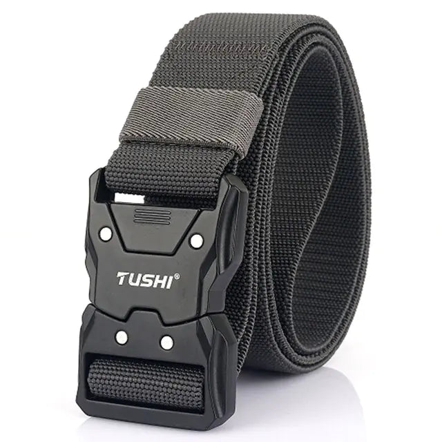 Unisex Tactical Belt with Quick Release Alloy Buckle