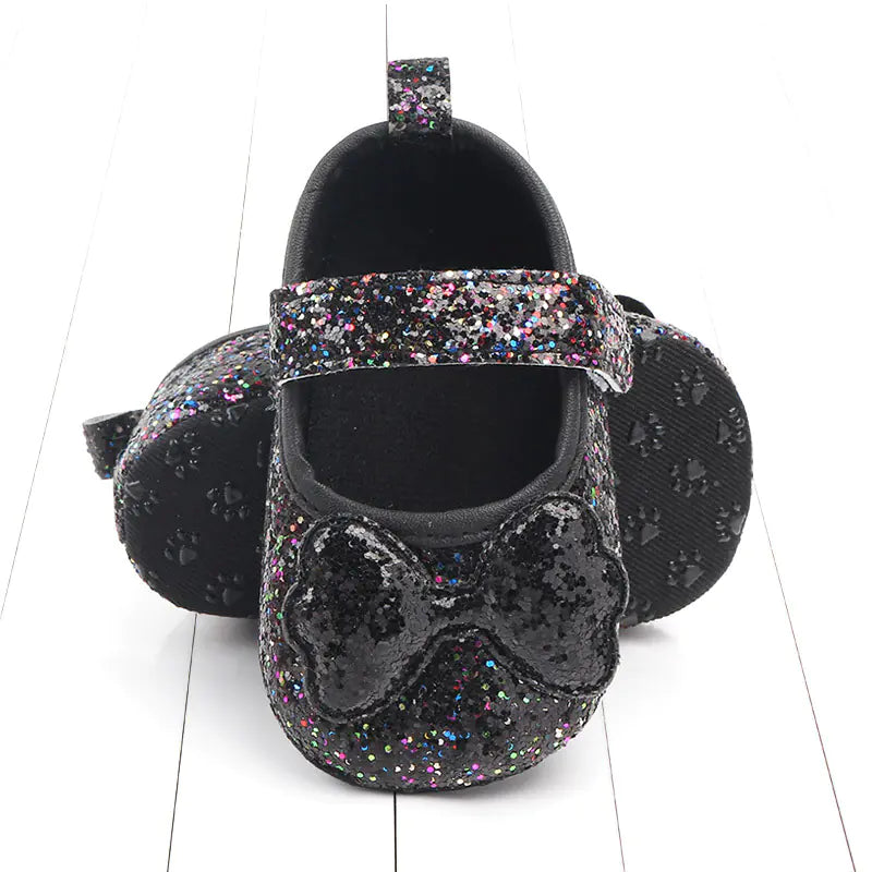 Shiny Baby Princess Shoes with Soft Non-Slip Sole