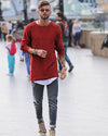 Men's Knit Pullover Sweater - Long Sleeve Basic Top