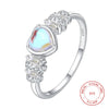 Exquisite S925 Sterling Silver Heart-shaped Ring for Women