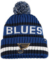 47 NHL Bering Cuffed Knit Pom Beanie Hat Adult (St Louis Blues Blue)
