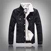 Men's Korean Style Black Slim Fit Denim Jacket