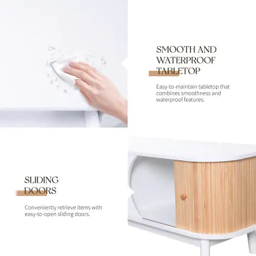 Rattan TV Stand For TVs Up To 75'', Modern Farmhouse Media Console, Entertainment Center With Solid Wood Legs, TV Cabinet For Living Room,Home Theatre