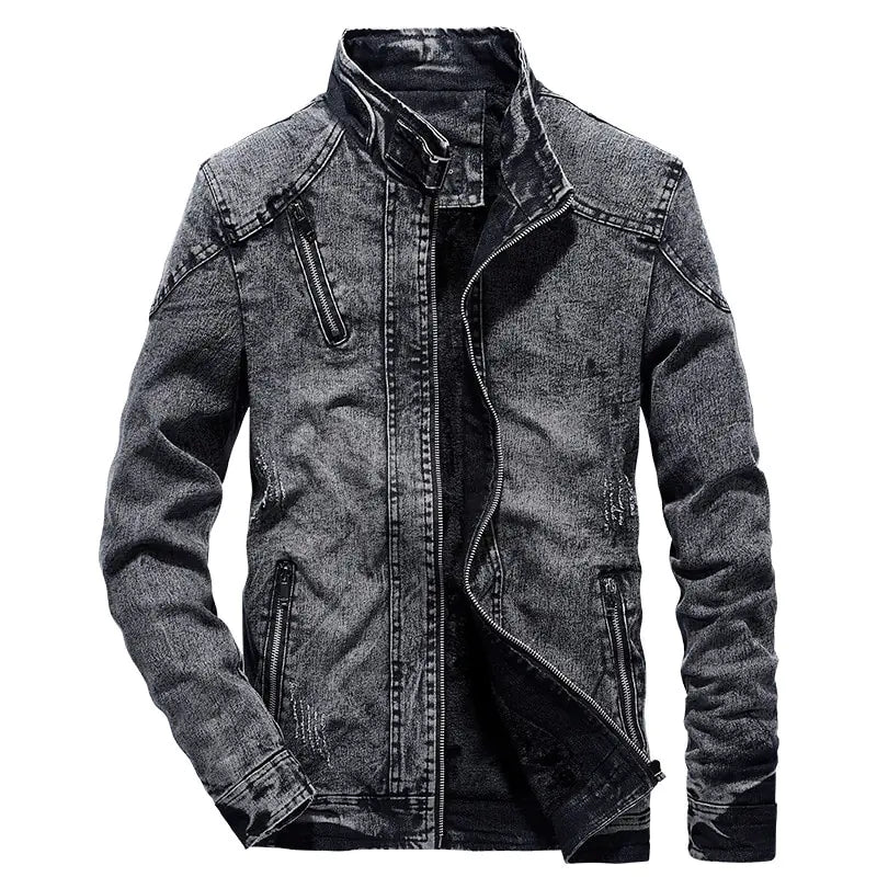 2018 Men's Slim Fit Vintage Denim Jacket (Korean Style)