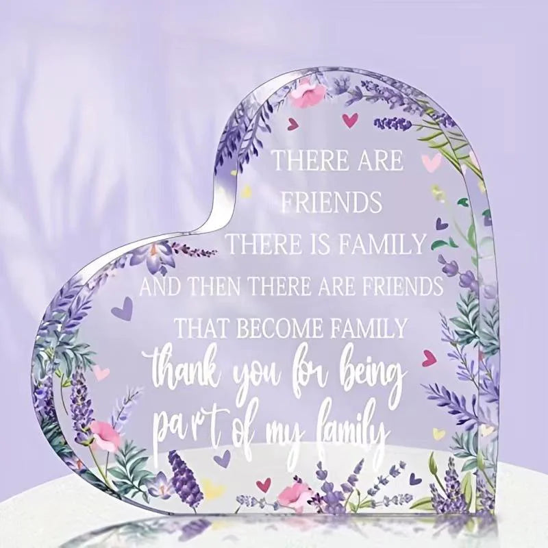 Heart Acrylic Table Decor – Mother's & Father's Day
