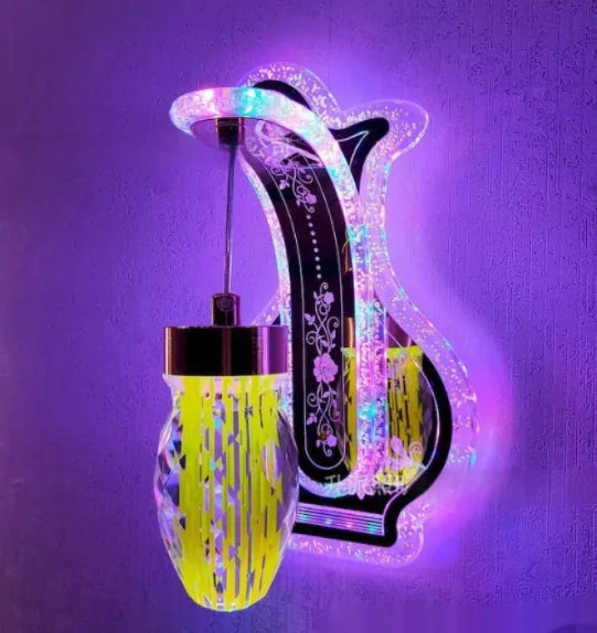 Oval Acrylic Crystal Hanging Wall Lamp