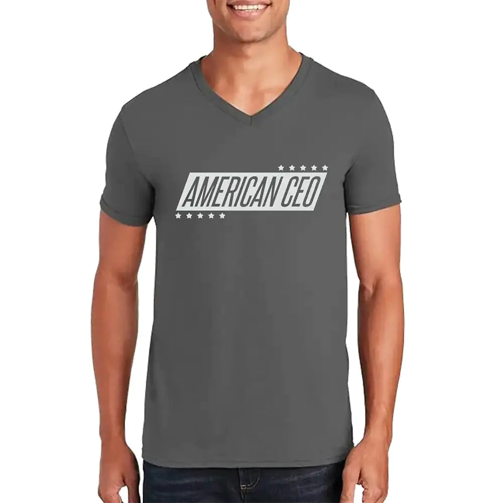 10 Stars American CEO Men’s Unisex V-Neck T-shirt