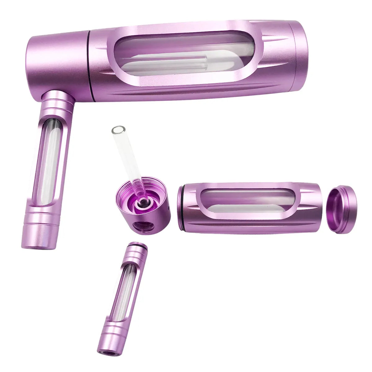 150mm Portable Aluminum Alloy Glass Pipe