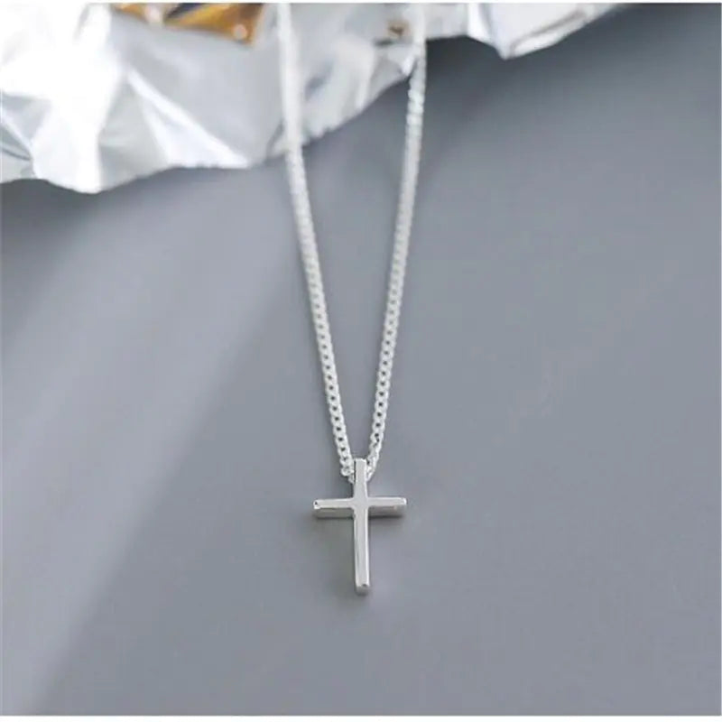 Korean Style Cross Minimalist S925 Silver Necklace
