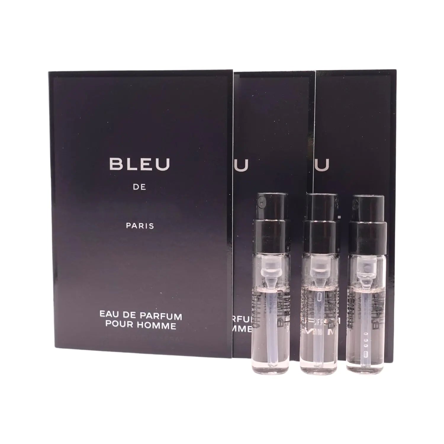 Set 3 Cologne Luxury Travel Size for Men Sample Spray Vial 0.05oz/1.5ml each. Bleu EDP Pour Homme Set of 3