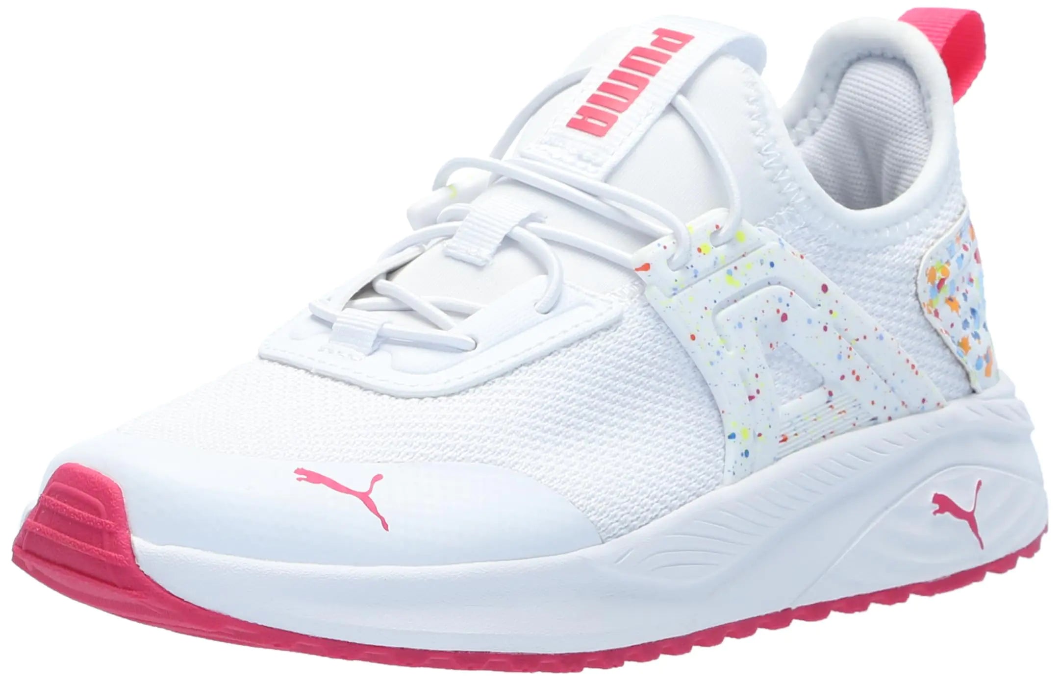PUMA Pacer 23 Alternative Closure Sneaker White Pink 12 US Unisex Little Kid