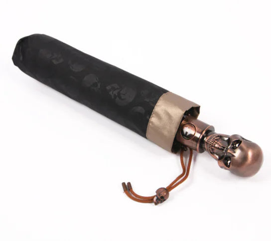 Folding Umbrella with Skull Design