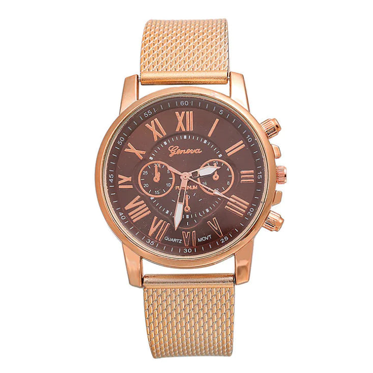 Multicolor PVC Bracelet Quartz Watch with Roman Numerals