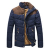 DIMUSI Men's Winter Jacket Padded Stand Collar Parka 4XL