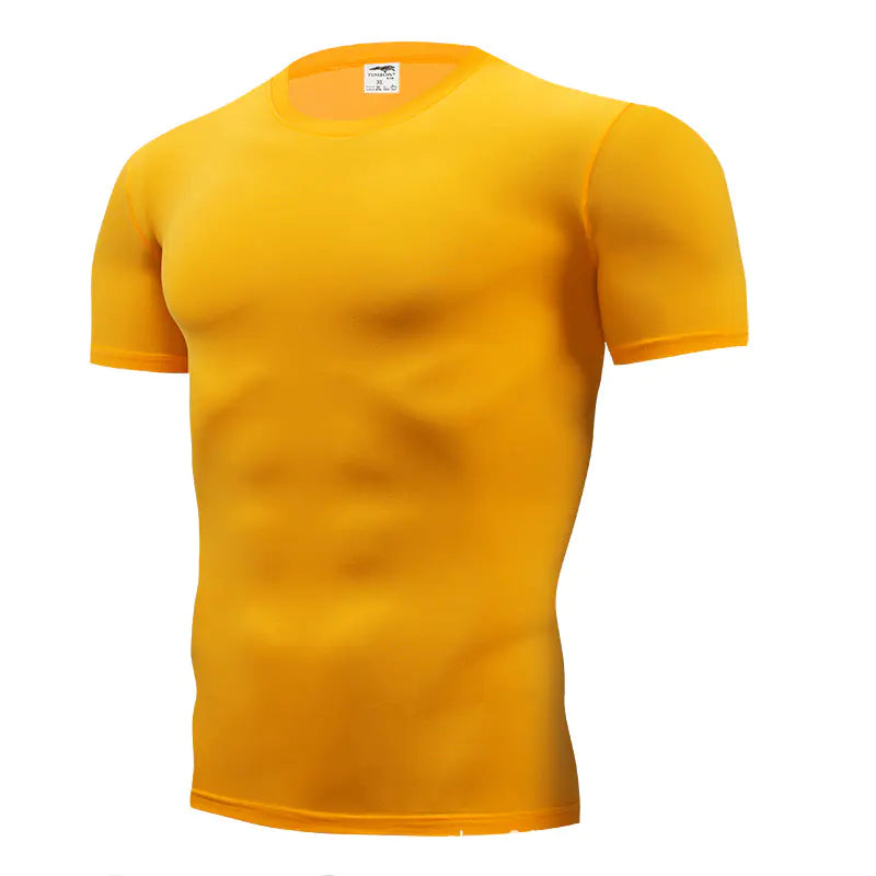 Solid Color Slim Fit Crew Neck T-Shirt