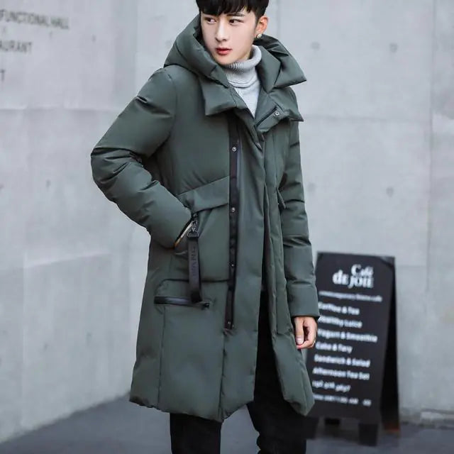 Men's Plus Size Waterproof Hooded Winter Parka Jacket