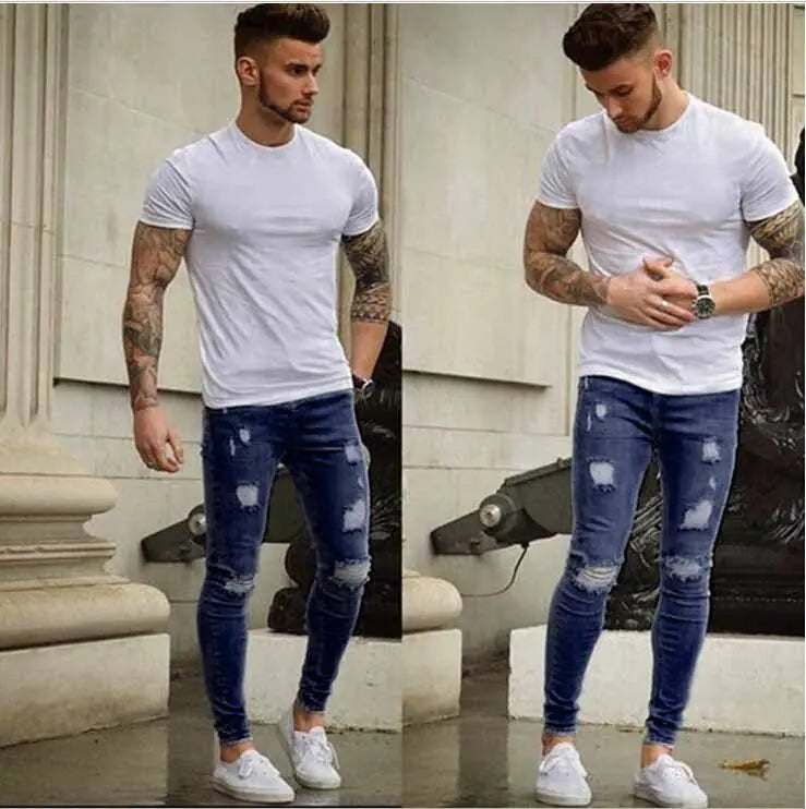 Slim Fit Distressed Denim Jeans for Women