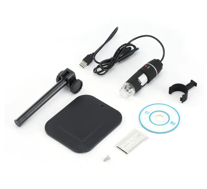 Black Digital Microscope Camera with Magnifier Lens
