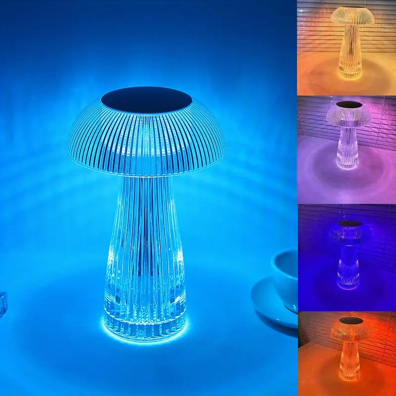 16 Color RGB Crystal Table Lamp - Touch USB Night Light