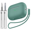 Tandoler Compatible with Airpods Pro 2 Case Soft Silicone Skin Cover Protective Cases with Cleaner kit and Lanyard Compatible for AirPod Pro 2nd Generation Front LED Visible-Pine Green