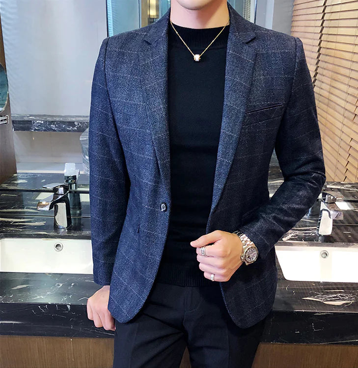 2019 Men's Slim Fit Casual Blazer in Korean Style
