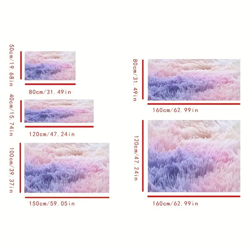 Colorful Fluffy Shaggy Rug for Living Room Comfort