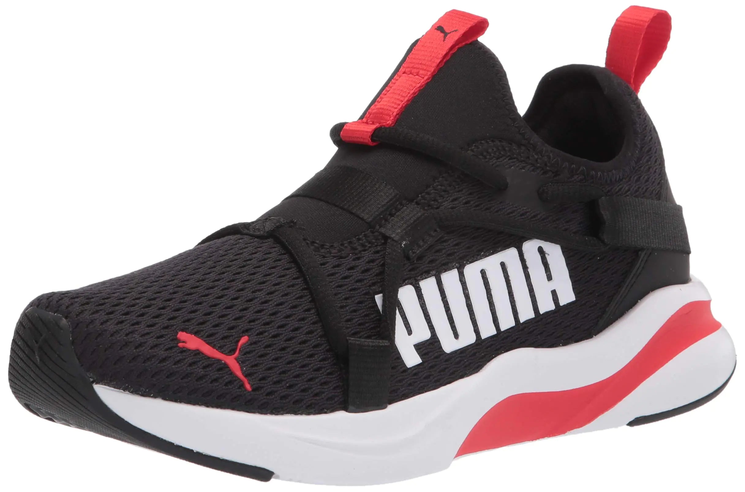 PUMA Softride Rift Slip-On Pop (Little Kid) Puma Black/High-Risk Red 1 13 Little Kid M