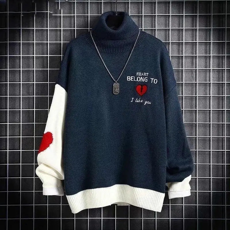 Thick Japanese Couple Knit Sweater Jacket