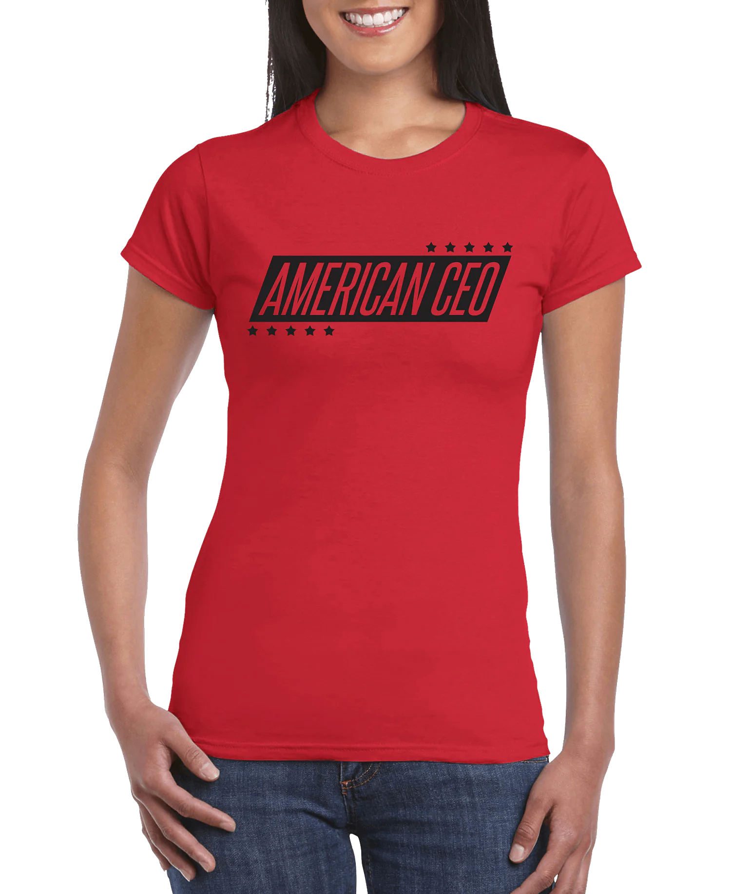 10 Stars American CEO Women’s Slim Fit T-Shirt