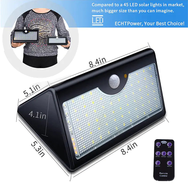 Outdoor Solar LED Light with Motion Sensor and Waterproof