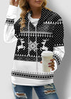 Check Printed Long Sleeve Turtleneck Sweatshirt for Women