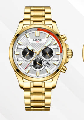 Multifunctional Waterproof Quartz Men's Watch with Three Eyes