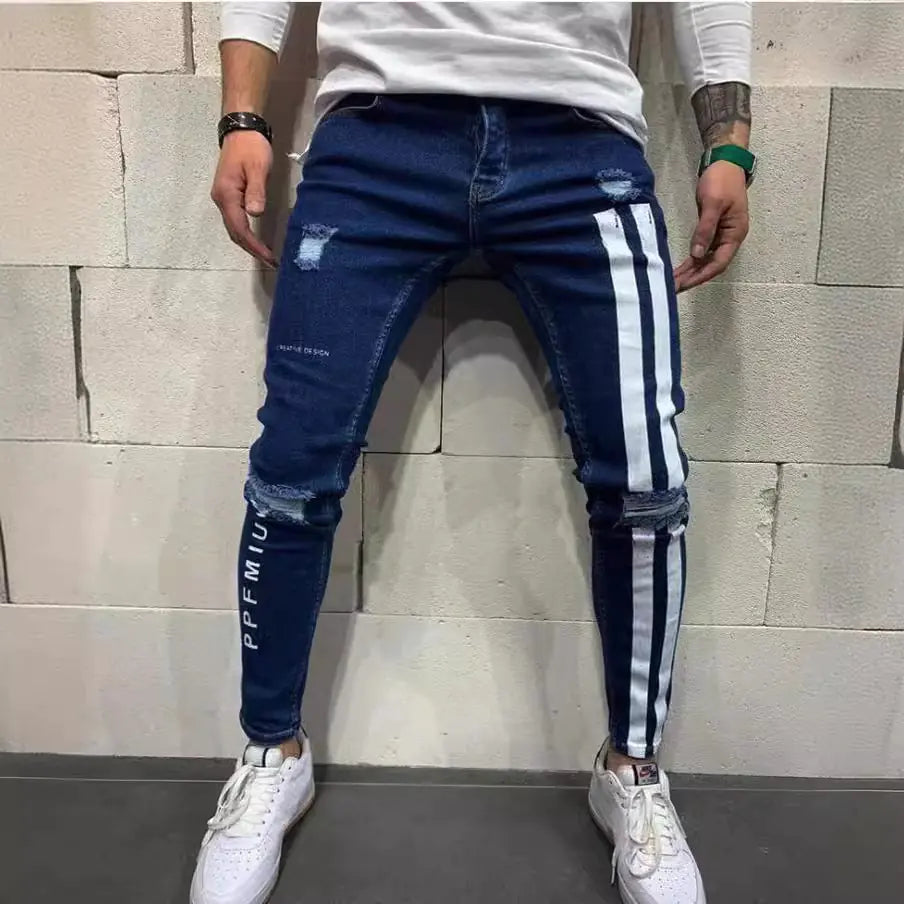 Men's Stretch Slim Fit Ripped Denim Jeans (Amazon)