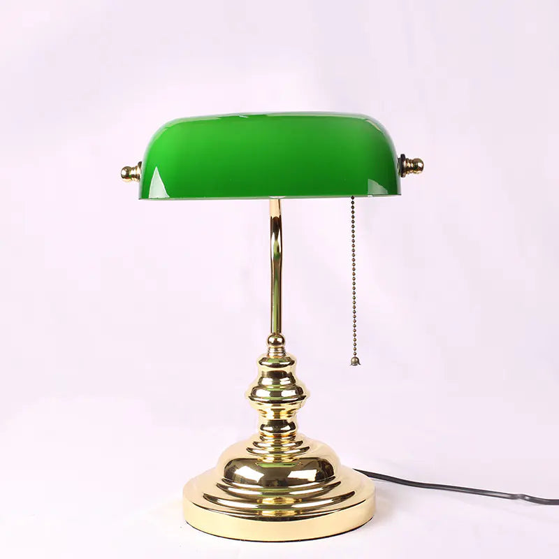 Vintage Bank Table Lamp, Decorative Table Lamp