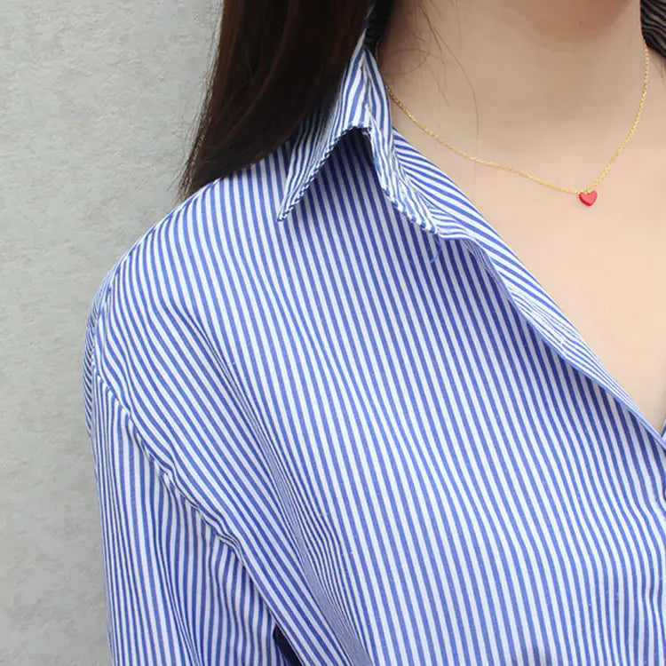 Korean S925 Silver Minimalist Heart Cross Necklace