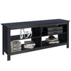 Panana Black TV Stand for 50 inch TV Storage Shelves Entertainment Center Media Console Living Room Bedroom