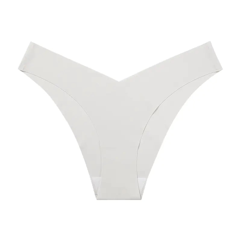 Plus Size Seamless Ice Silk Women's V-Waist Briefs