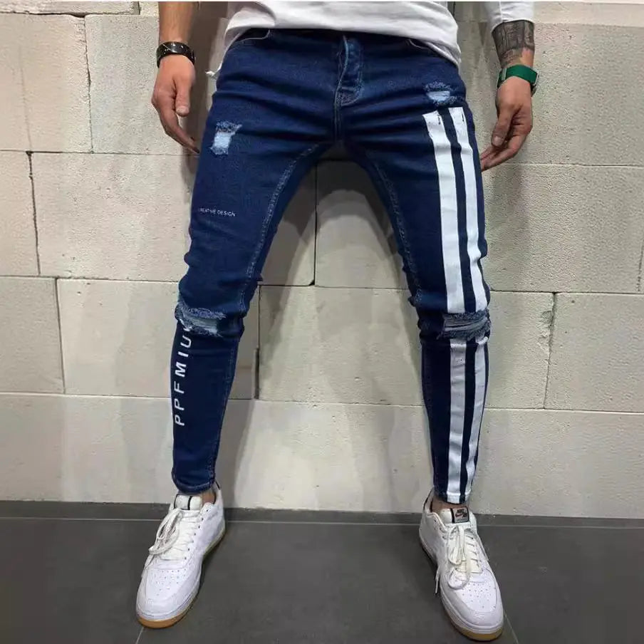 Men's Stretch Slim Fit Ripped Denim Jeans (Amazon)